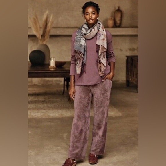 J.Jill Pure Jill Velour Wide Leg Pants - Picture 1 of 5